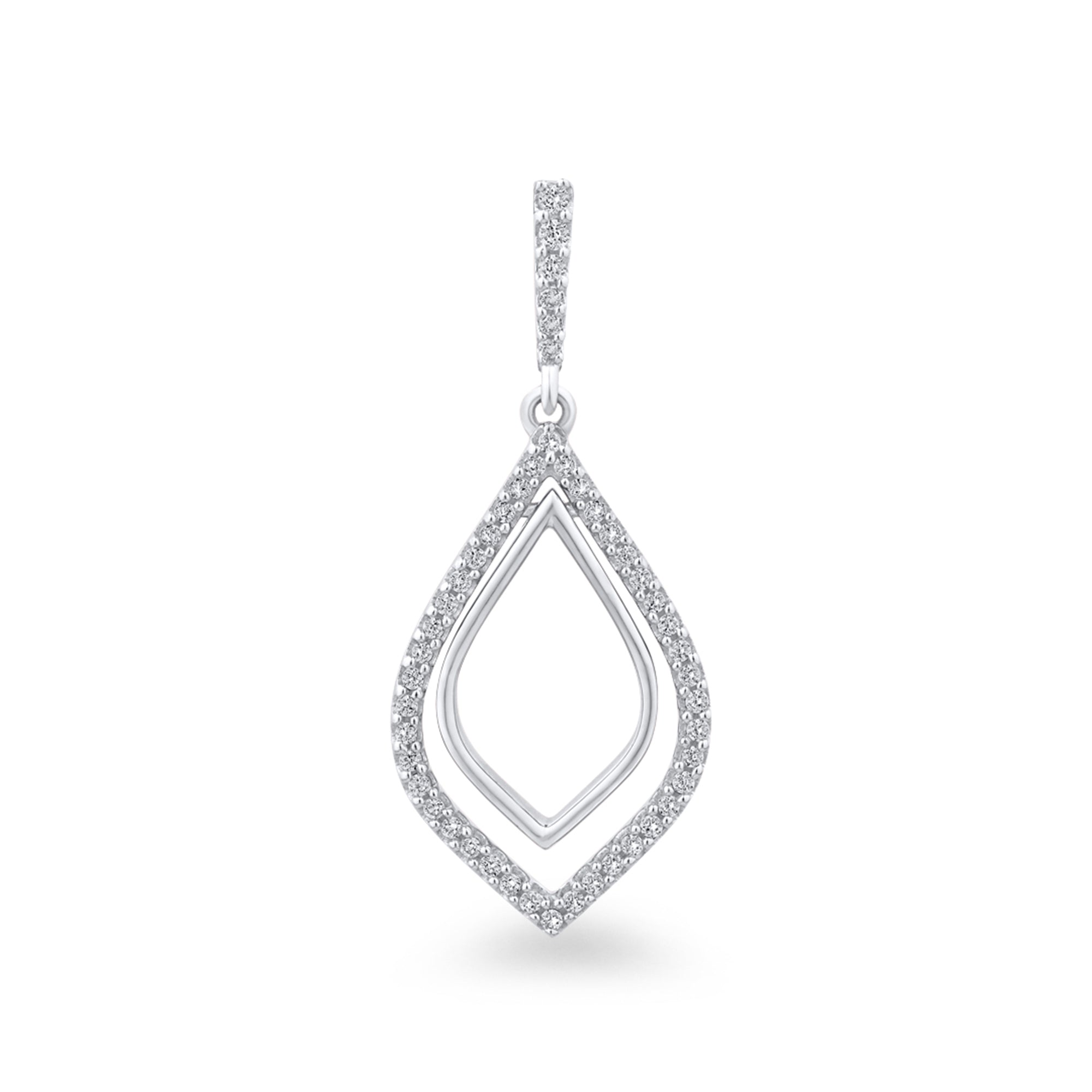 9ct white gold diamond set pendant 0.20ct