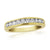 9ct gold channel set diamond half et ring 0.50ct