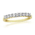 9ct gold nine stone diamond half eternity ring 0.30ct