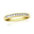 9ct gold channel set diamond half eternity ring 0.25ct