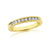 9ct gold milgrain edge channel set diamond half eternity ring 0.25ct