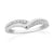 9ct white gold diamond set crossover wishbone ring 0.20ct