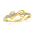 9ct gold diamond set infinity ring 0.05ct