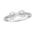 9ct white gold diamond set infinity ring 0.05ct