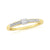9ct gold single stone diamond ring with diamond set shoulders 0.15ct