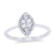 9ct white gold marquise shape diamond cluster ring 0.25ct