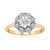 9ct gold miracle plate diamond cluster ring 0.08ct