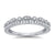 9ct white gold two row diamond half eternity ring 0.25ct