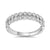 9ct white gold two row rub over set diamond half eternity ring 0.30ct