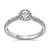 Platinum diamond halo cluster ring with diamond set shoulders 0.33ct H/Si