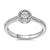 Platinum diamond halo cluster ring with diamond set shoulders 0.33ct H/Si
