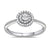 Platinum diamond halo cluster ring 0.25ct H/Si