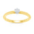 9ct gold six claw single stone diamond ring 0.10ct