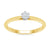 9ct gold six claw single stone diamond ring 0.15ct