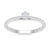 9ct white gold six claw single stone diamond ring 0.15ct