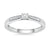 9ct white gold princess cut single stone diamond ring with diamond set shoulders 0.16ct