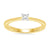 9ct gold princess cut single stone diamond ring 0.15ct