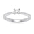 9ct white gold princess cut single stone diamond ring 0.33ct