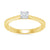 9ct gold single stone diamond ring 0.25ct