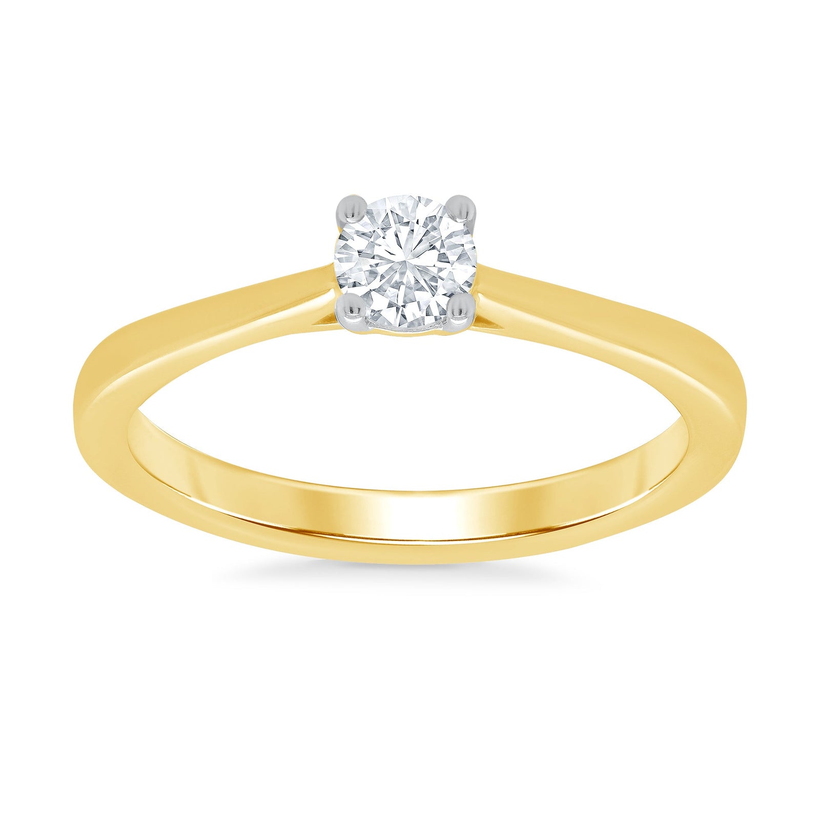 9ct gold single stone diamond ring 0.33ct
