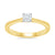 9ct gold single stone diamond ring 0.33ct