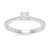 9ct white gold single stone diamond ring 0.33ct
