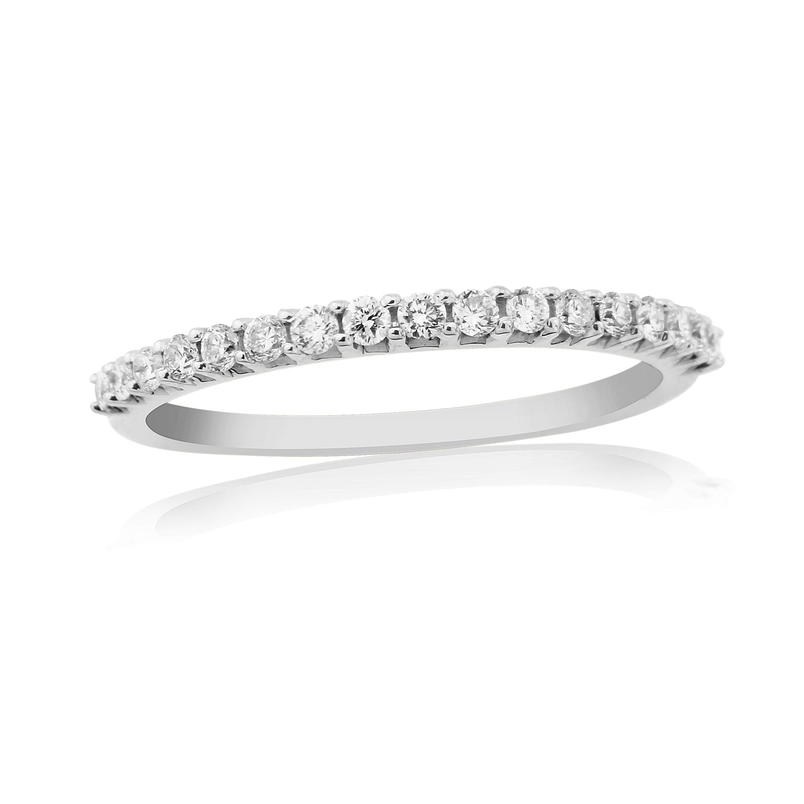9ct white gold diamond set half eternity ring 0.25ct