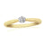 9ct gold six claw single stone diamond ring 0.10ct