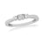 9ct white gold three stone diamond ring 0.25ct