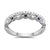 9ct white gold two row sapphire & diamond half eternity ring 0.25ct
