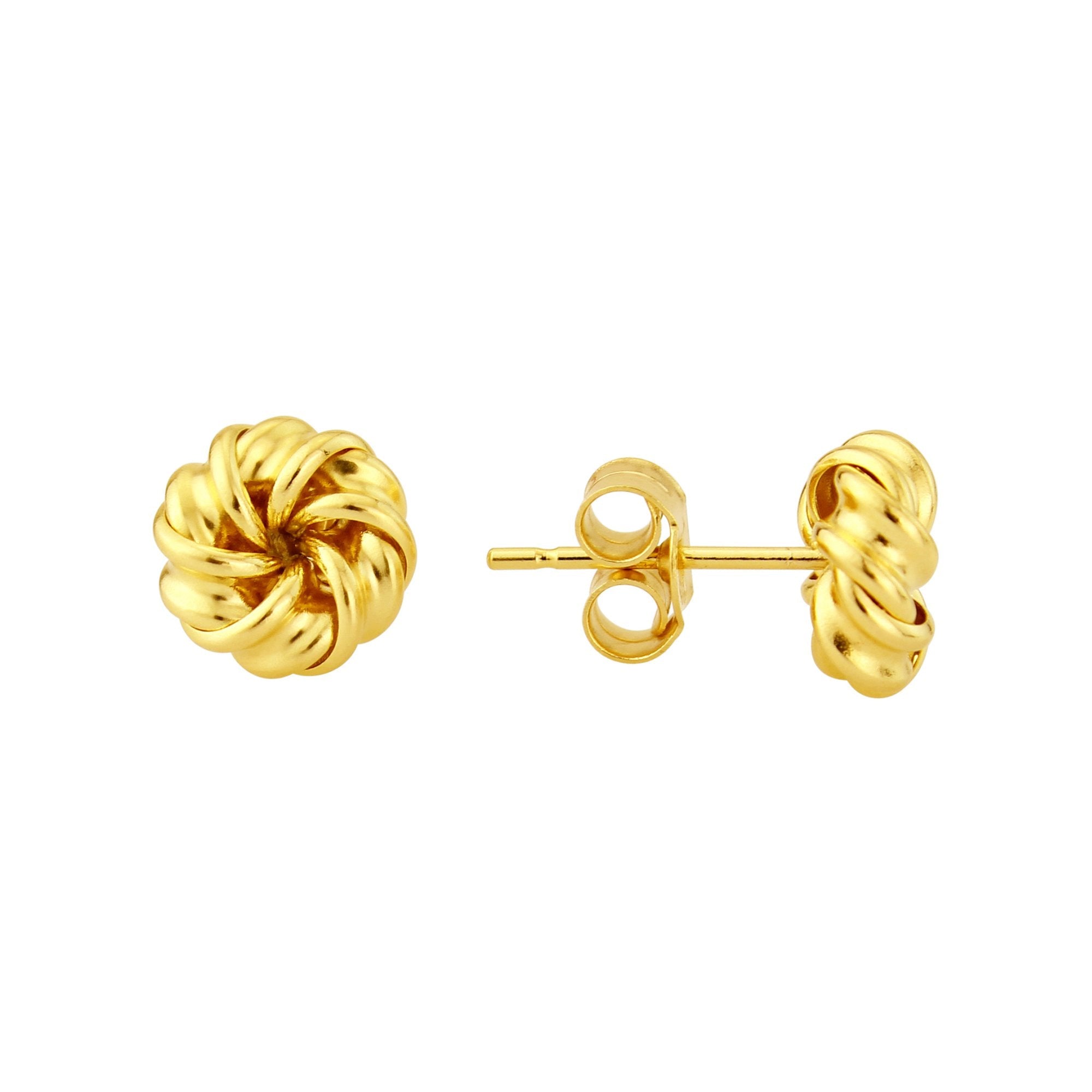 9ct gold knot studs