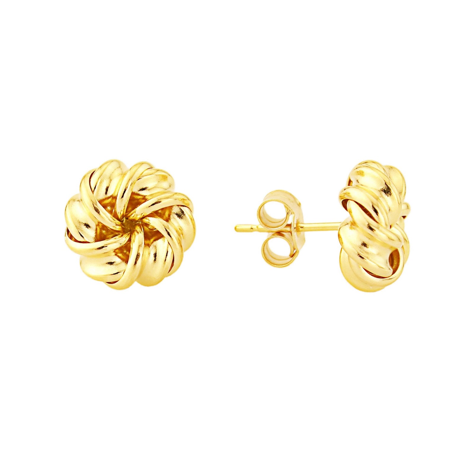 9ct gold knot stud earrings