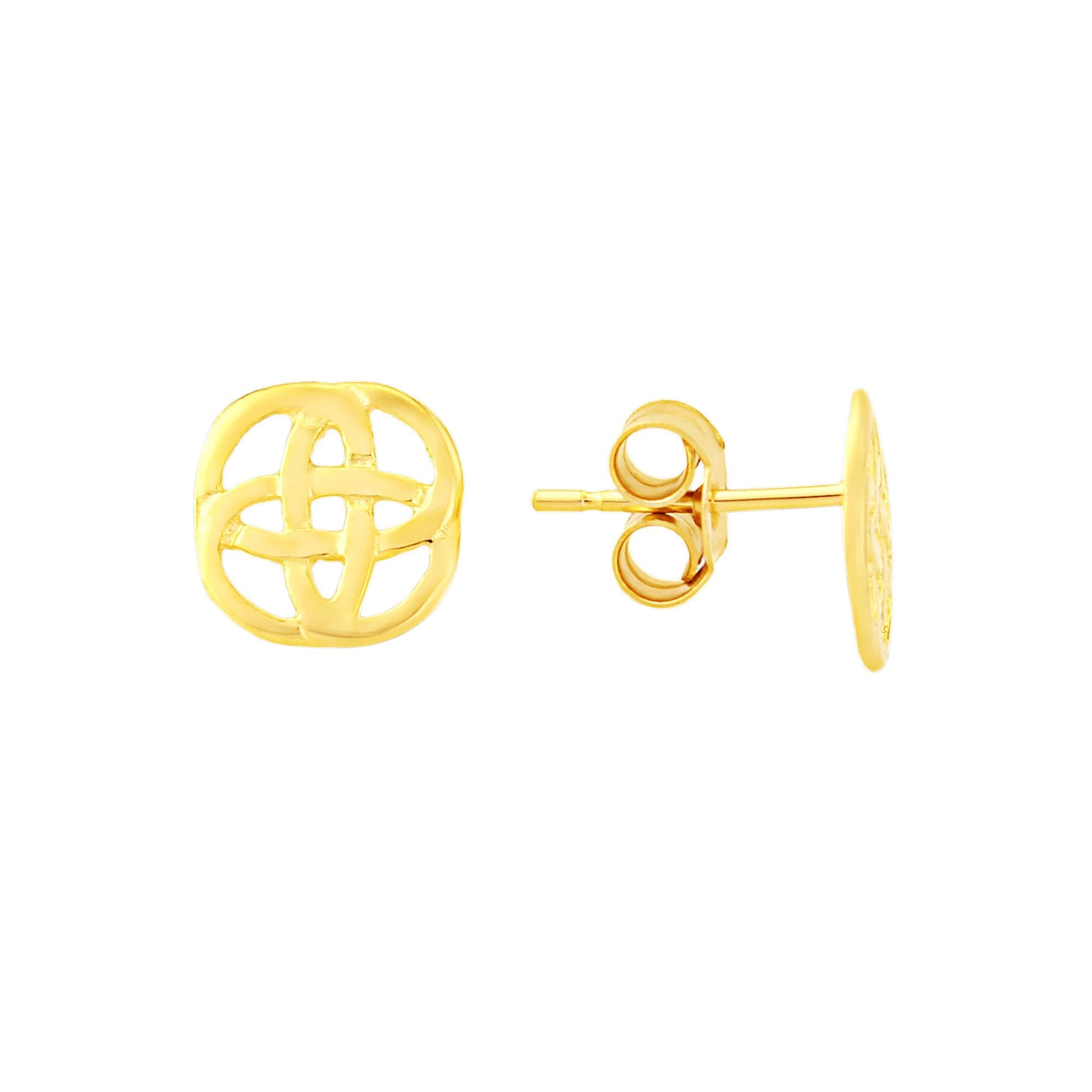 9ct gold celtic stud earrings