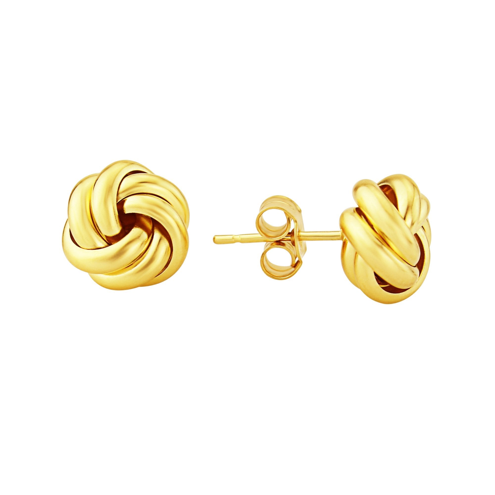 9ct gold knot studs