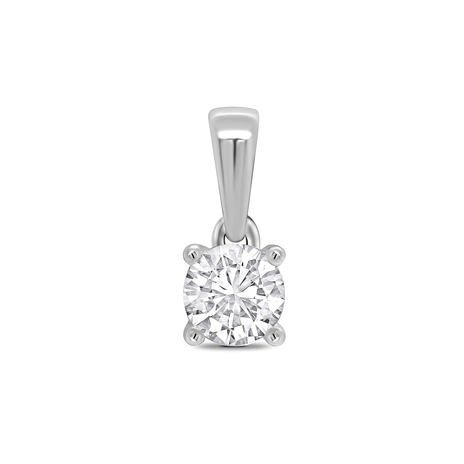 Platinum claw set diamond pendant 0.25ct H/Si