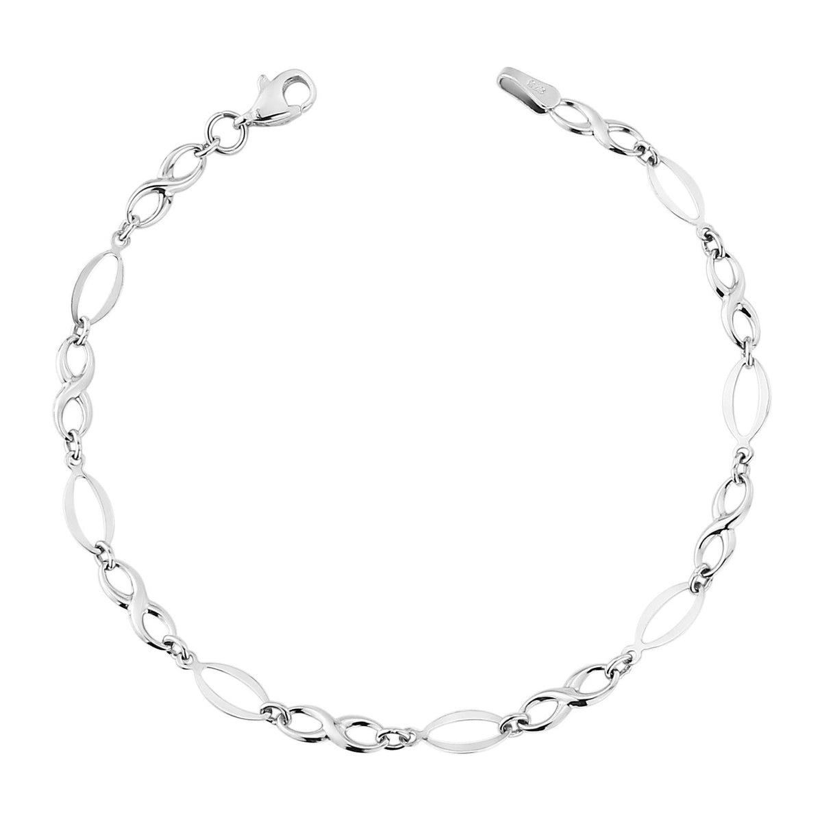 9ct white gold bracelet