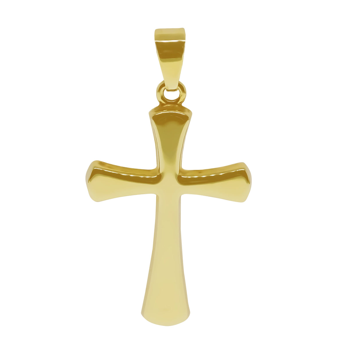 9ct gold 22mm plain cross