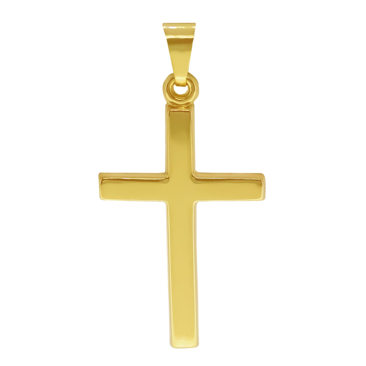 9ct gold 24mm plain cross