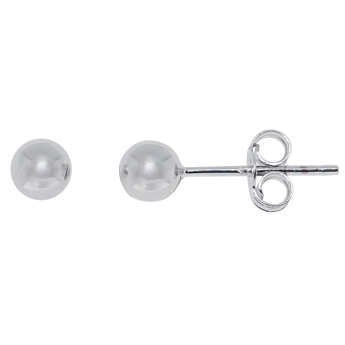 9ct white gold 4mm ball stud earrings