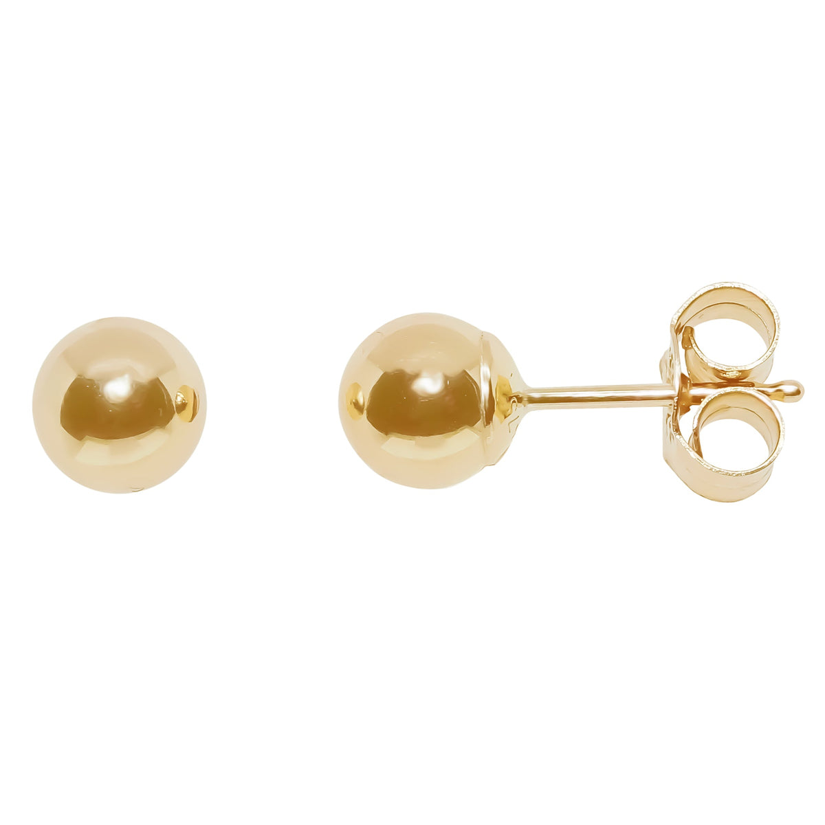 9ct gold 5mm ball stud earrings
