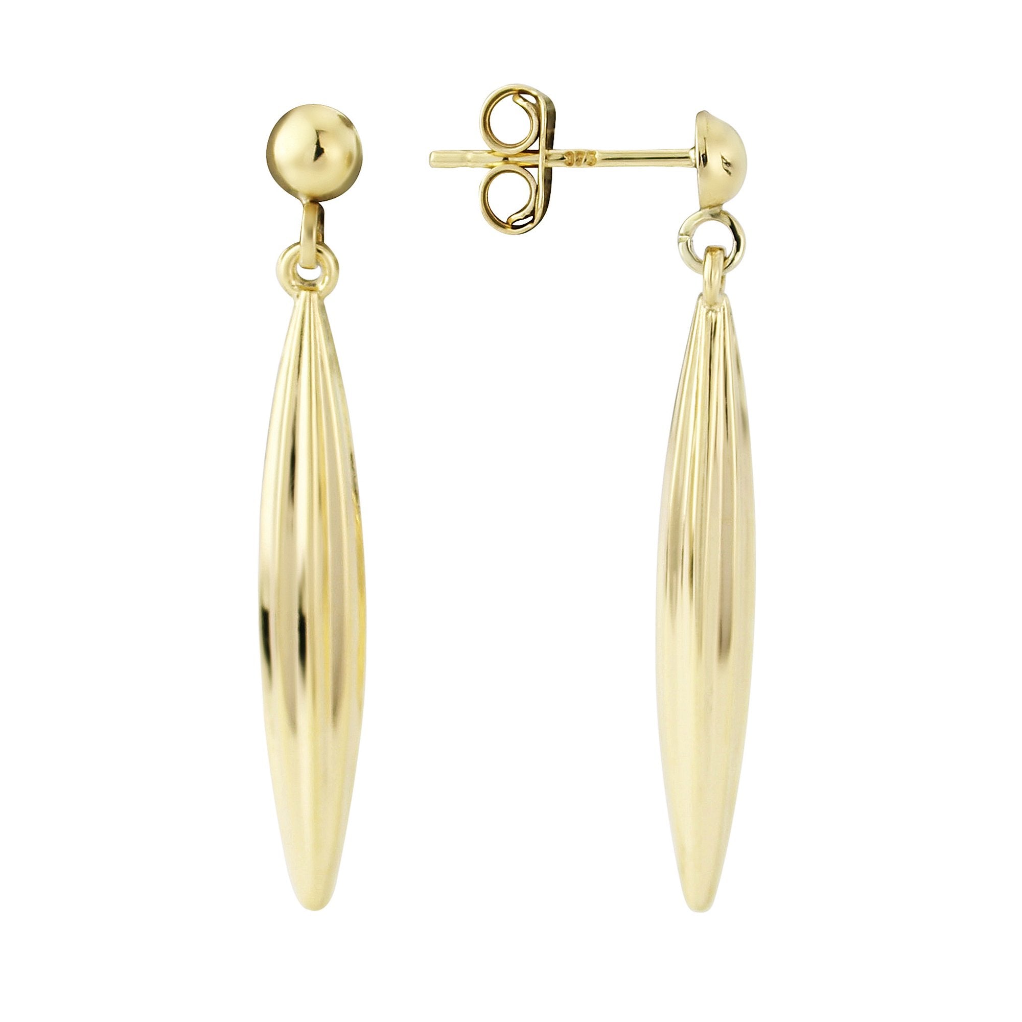 9ct gold 26.00mm drop earrings