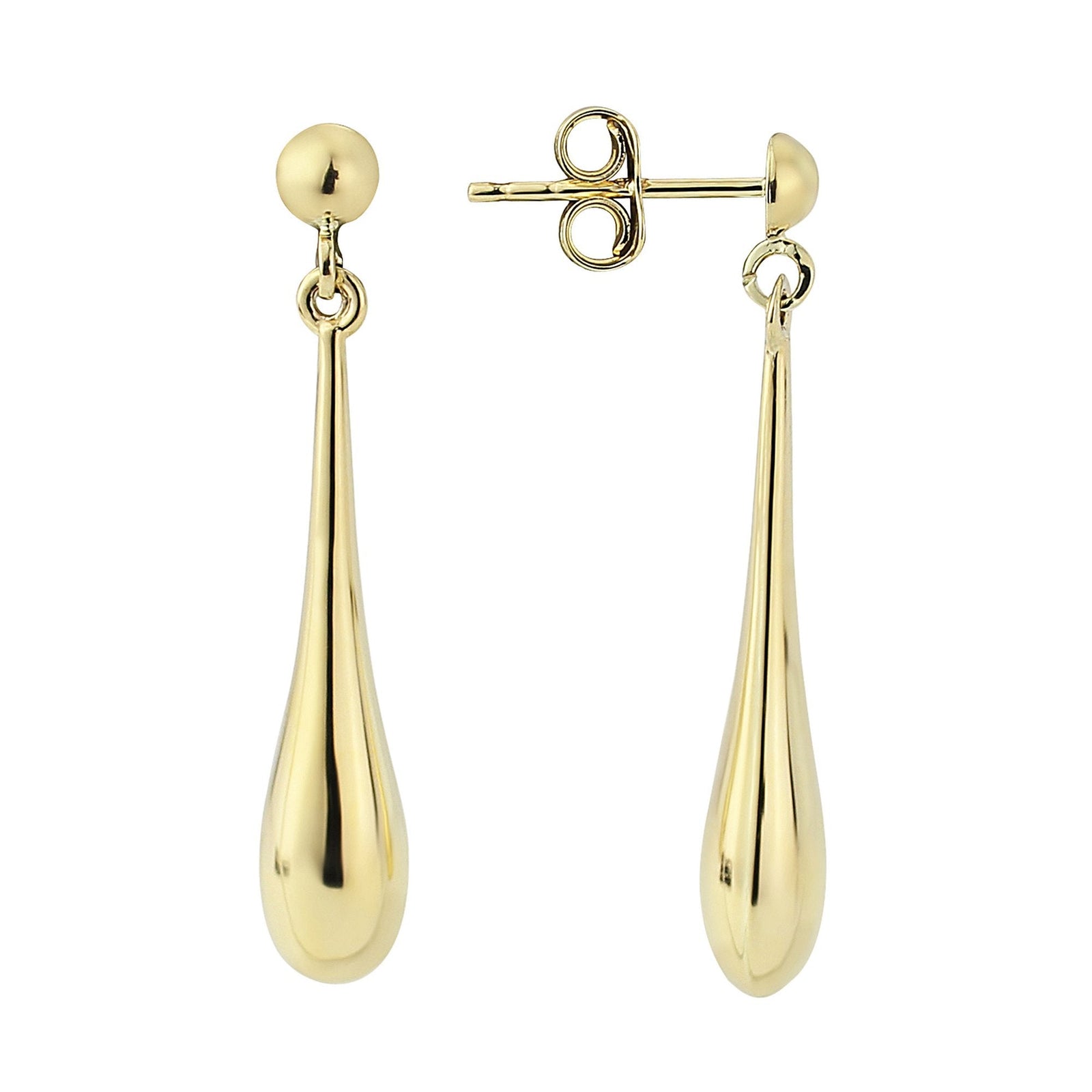 9ct gold 26.00mm drop earrings