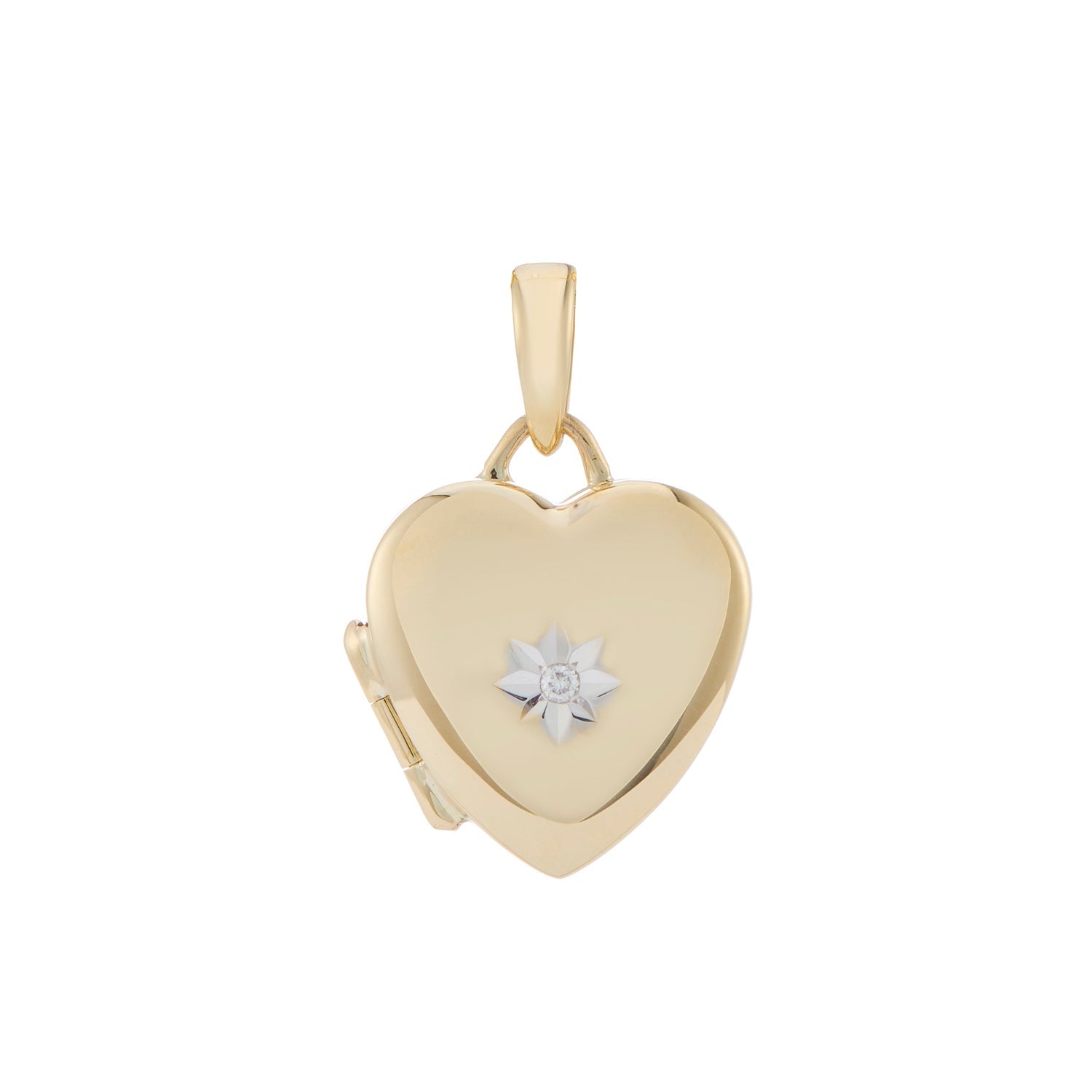 9ct gold 13mm heart locket