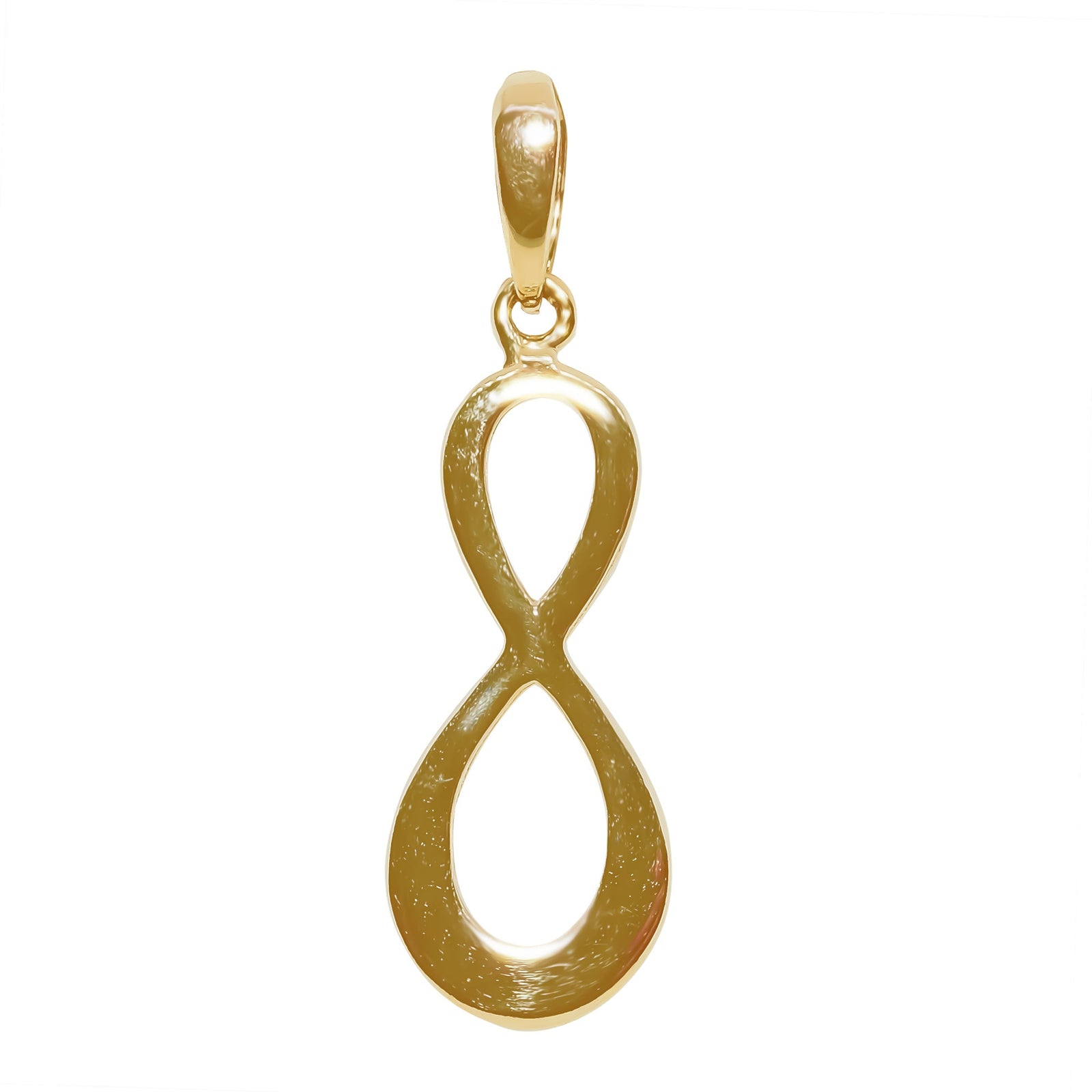 9ct gold 17mm infinity pendant