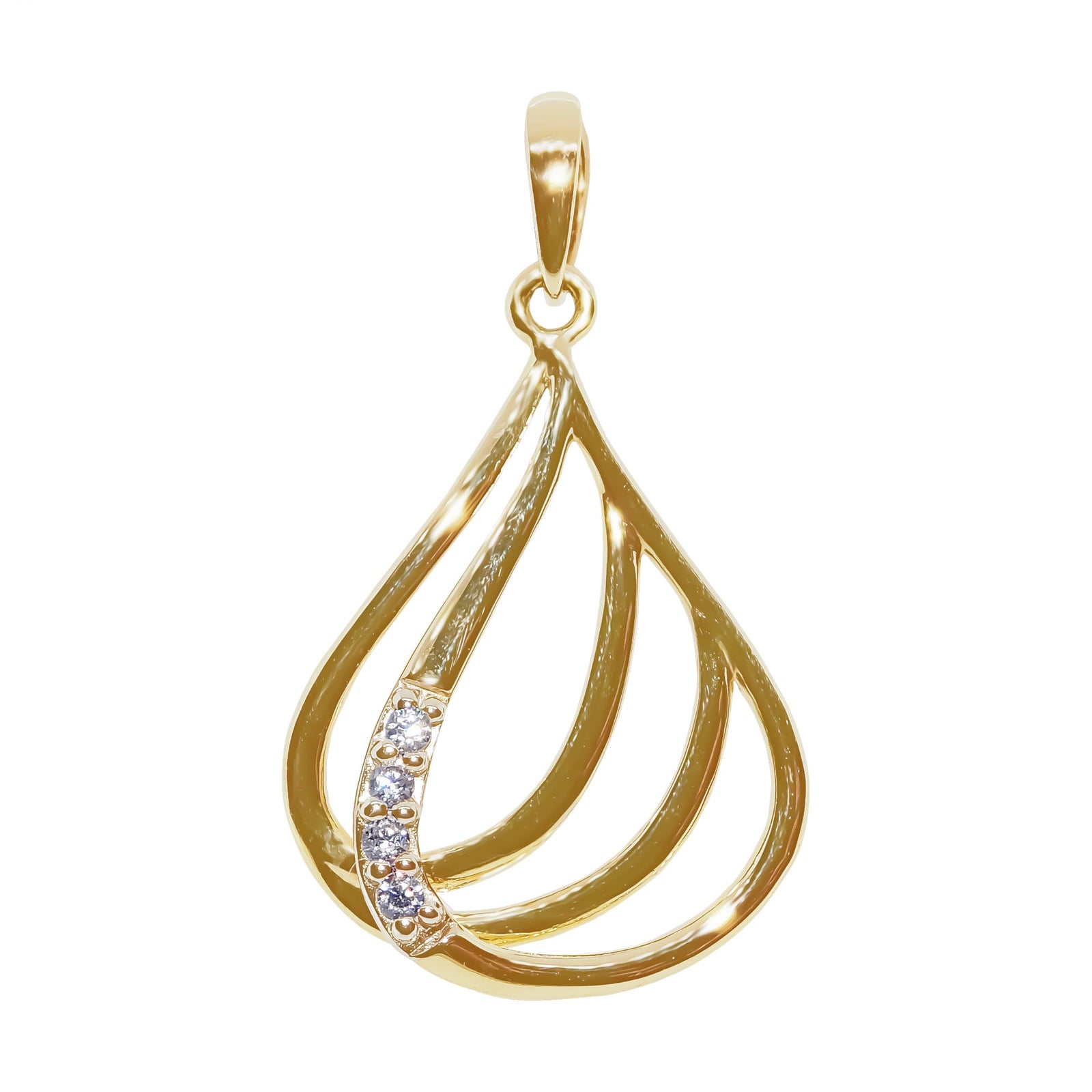 9ct gold cz pendant