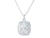 Silver 18mm cushion shape double sided St. Christopher & 18" chain