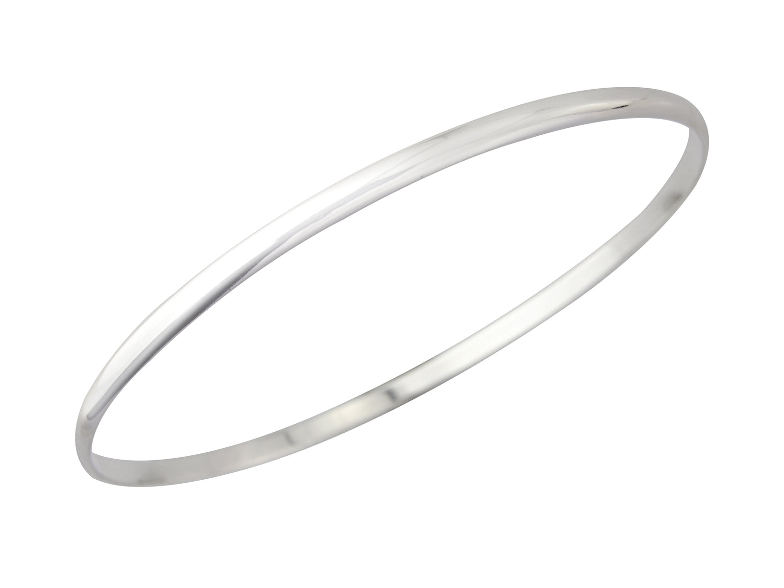 silver 3mm plain bangle