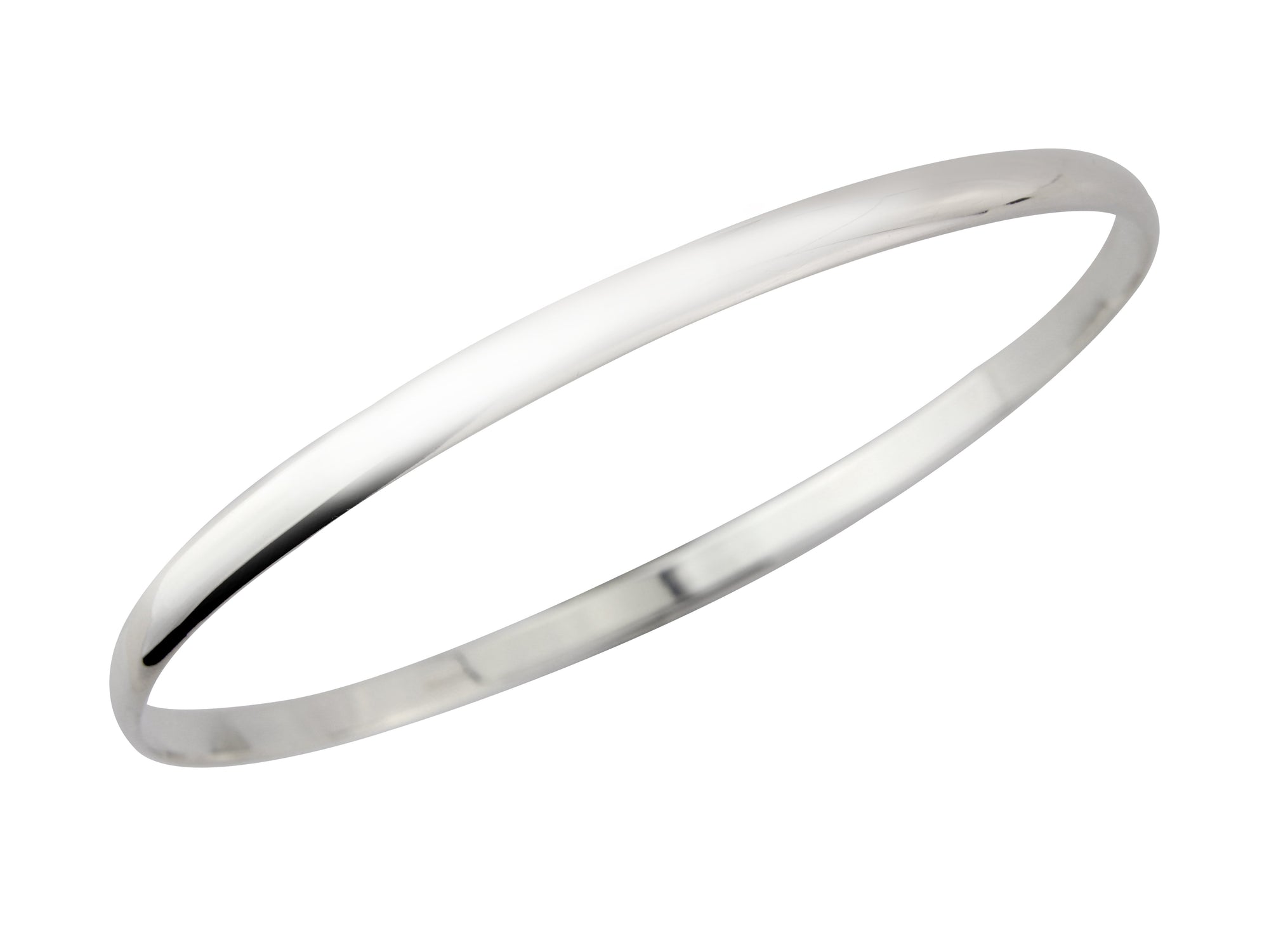 silver 4mm plain bangle