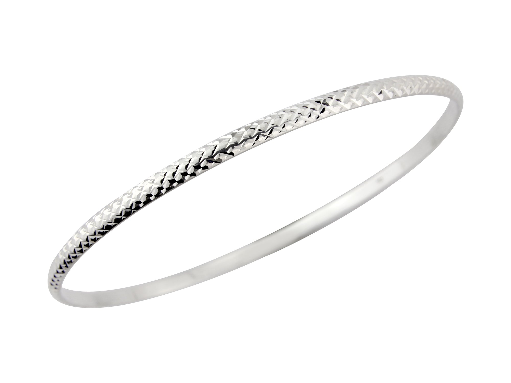 Silver patterned bangle