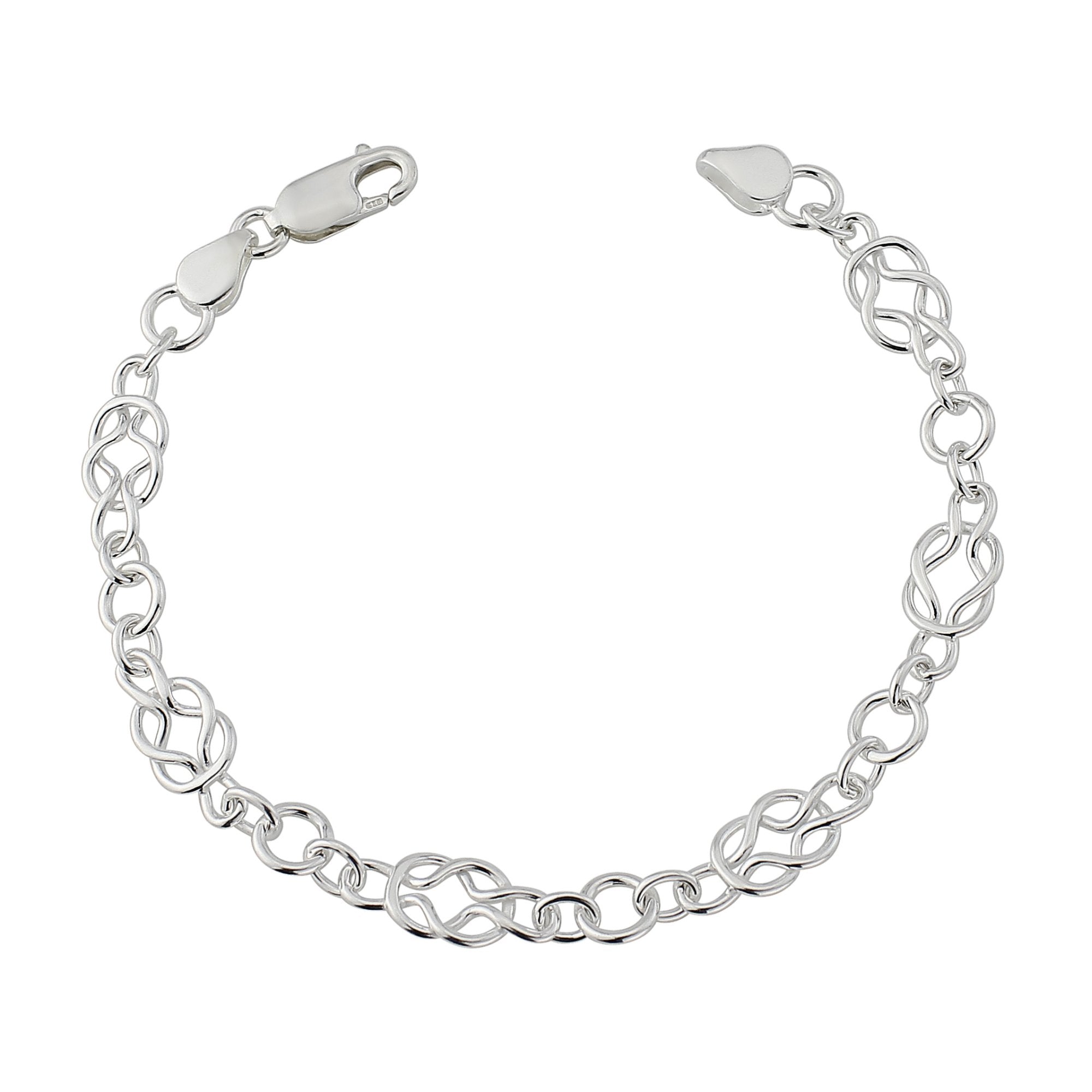 silver hand made bracelet